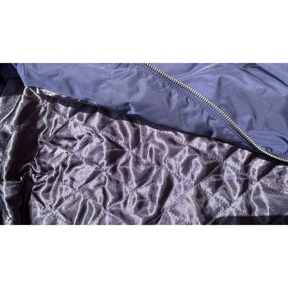 Torrid Floral Bomber Jacket moto boho chic Satin Navy Sz 3 Embroidered coat - Picture 5 of 5